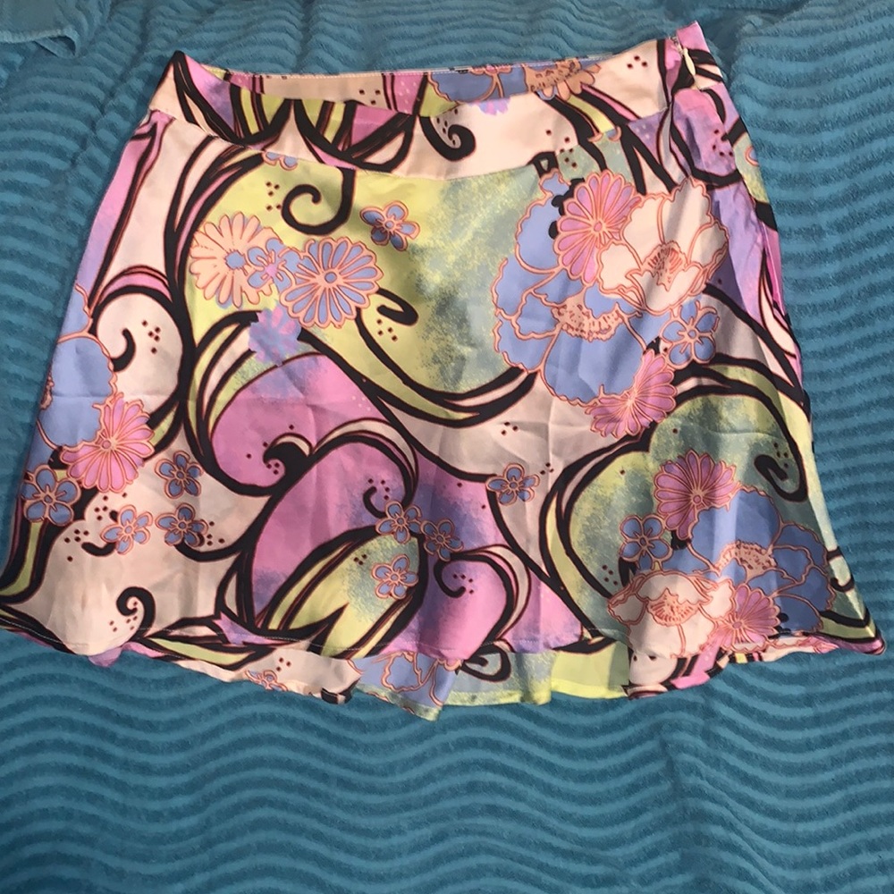 Chic Floral all over mini skirt by Free People 90s inspired Clueless Halloween